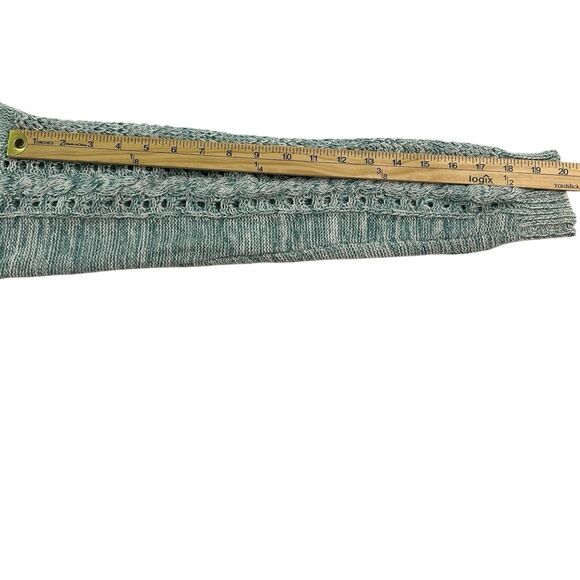 Opposite Womens Sweater Size S Teal Chunky Knit Soft Cropped Cozy Chic - Picture 6 of 8